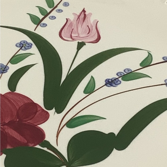 Southern Potteries Blue Ridge Hand Painted 12” Round Platter - Picture 6 of 14